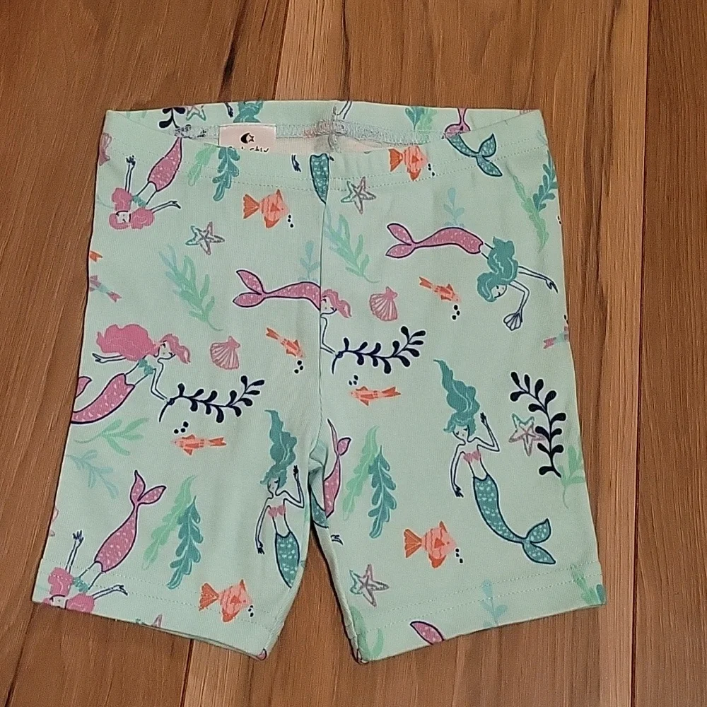 NWOT Fish Stix Kids Pajama Short Bottoms Mermaids Blue/Green Size 3T